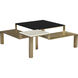 Saber 48 X 48 inch Black / Champagne Gold Coffee Table
